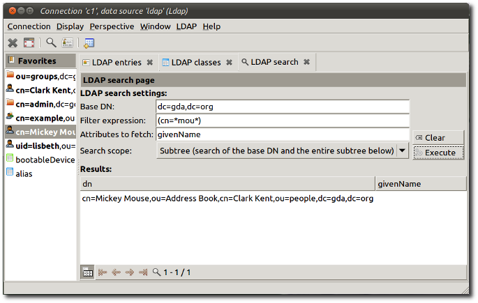 The LDAP Browser Perspective