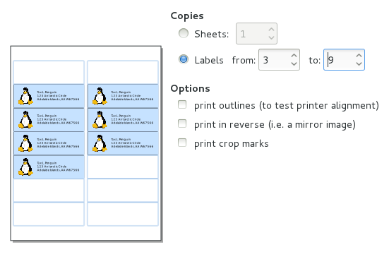 Print Copy Controls
