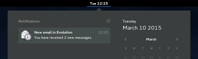 Switcher layout when a new message has arrived