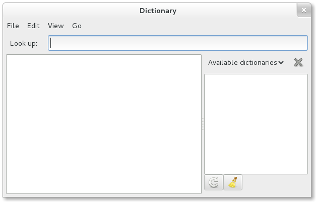 Screenshot showing the Dictionary main window.