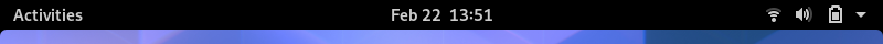 A barra superior do GNOME shell