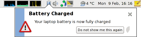 battery fully charged notification